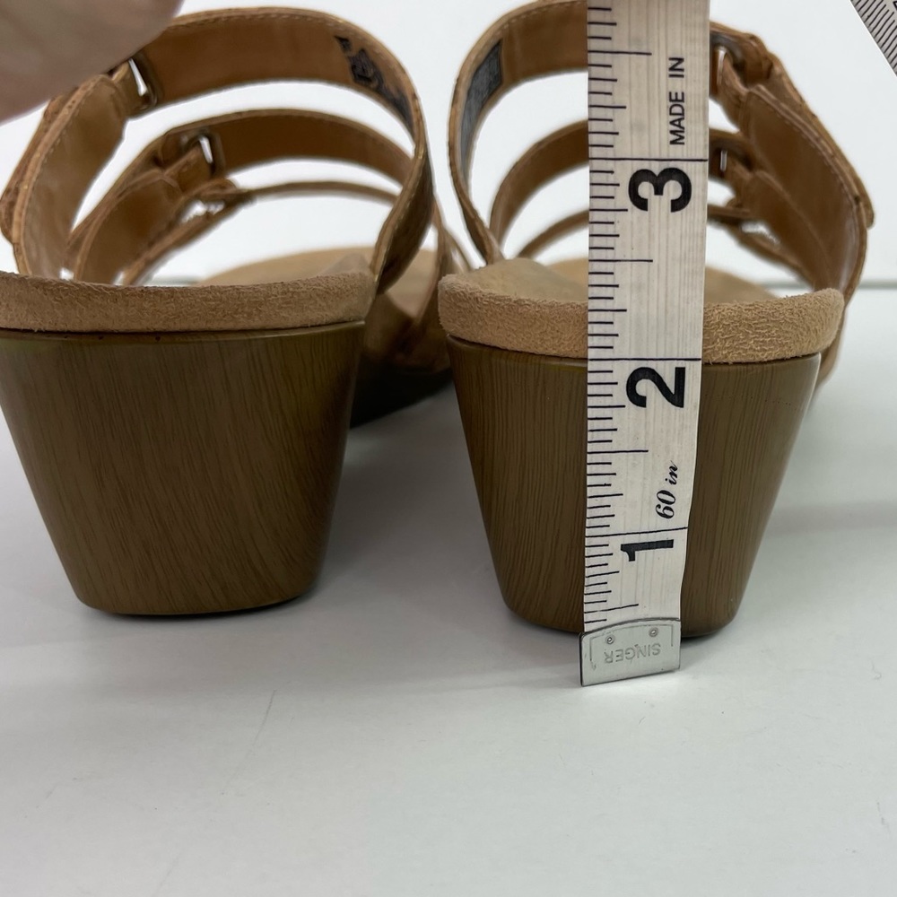 Vionic Park Dwyn Triple Strap Wedge Sandals in Gold Cork Size‎ 8 Wide Open-Toe - Picture 12 of 16